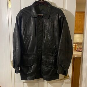 MARC Men's Black Leather Jacket